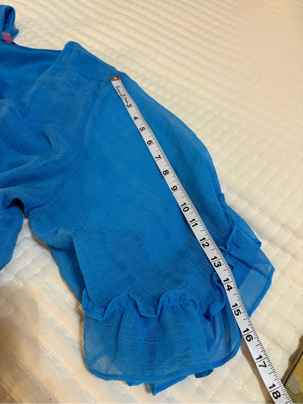 miami Bright Blue Tie-Front Ruffle R - Picture 16 of 16
